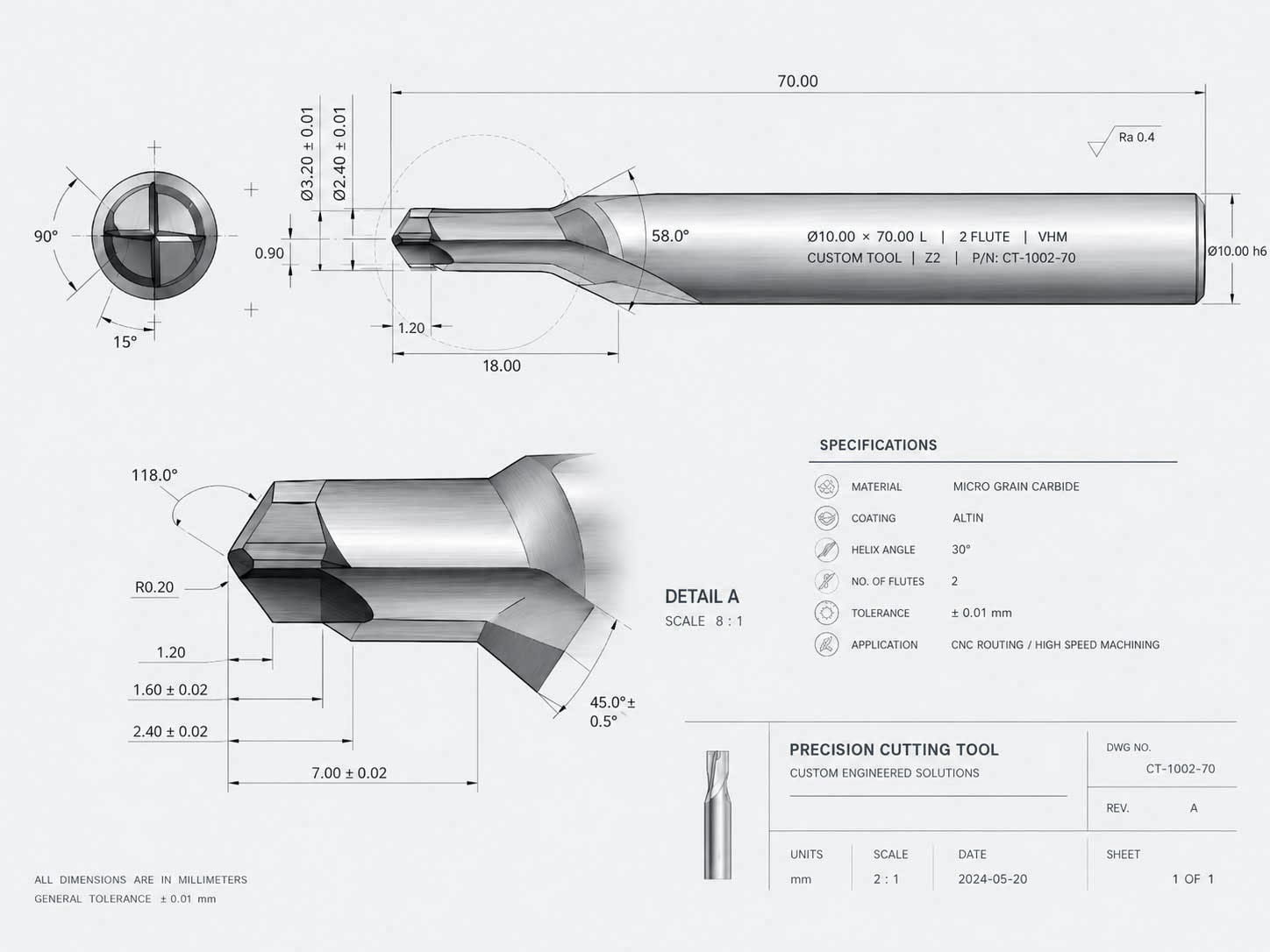 Custom router bits service