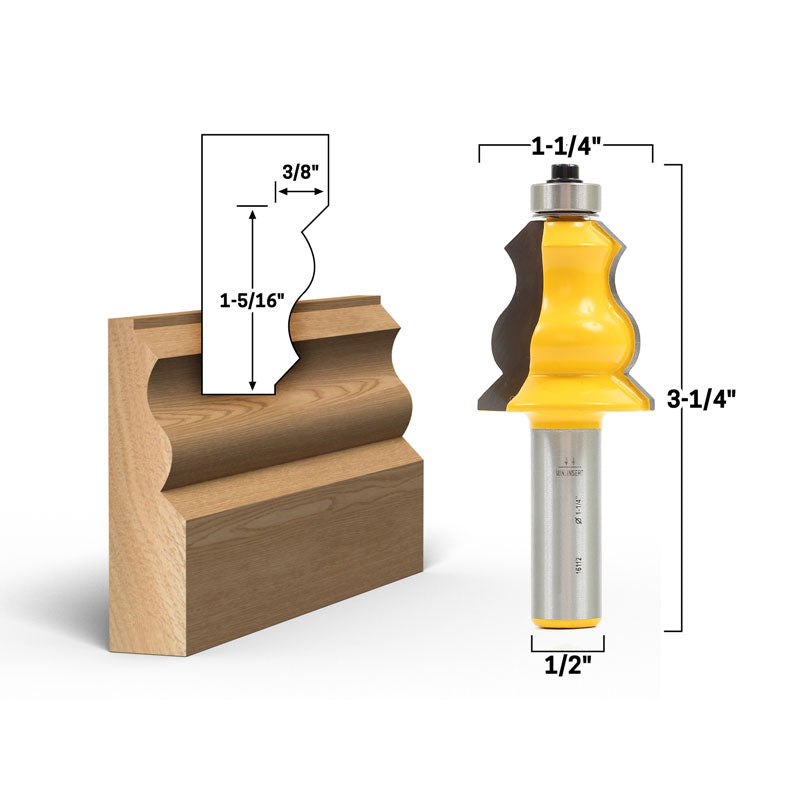 Large Standard Cap Crown Cap Molding 1/2