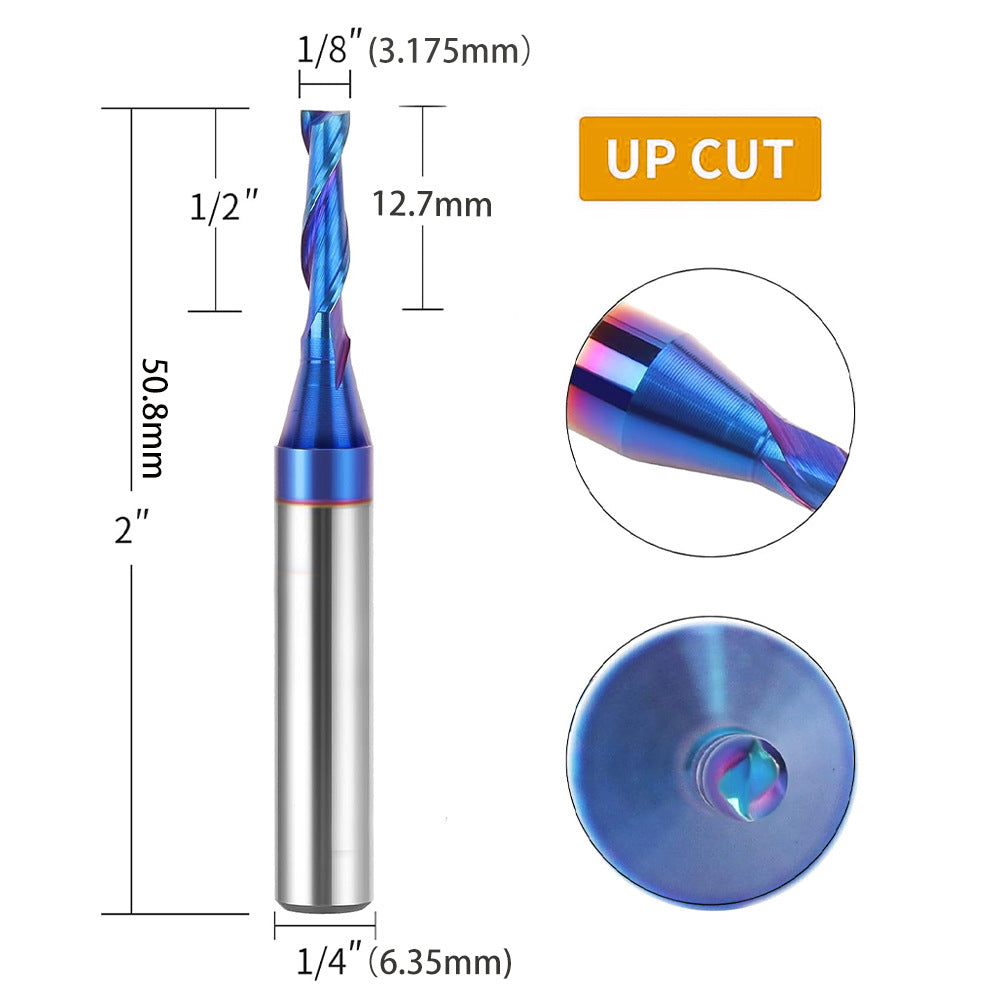 CNC Spiral Upcut Router Bit, 1/4