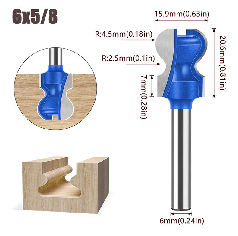 6mm Shank Professional Alloy Finger Pull Router Bit For Grooving And Joinery