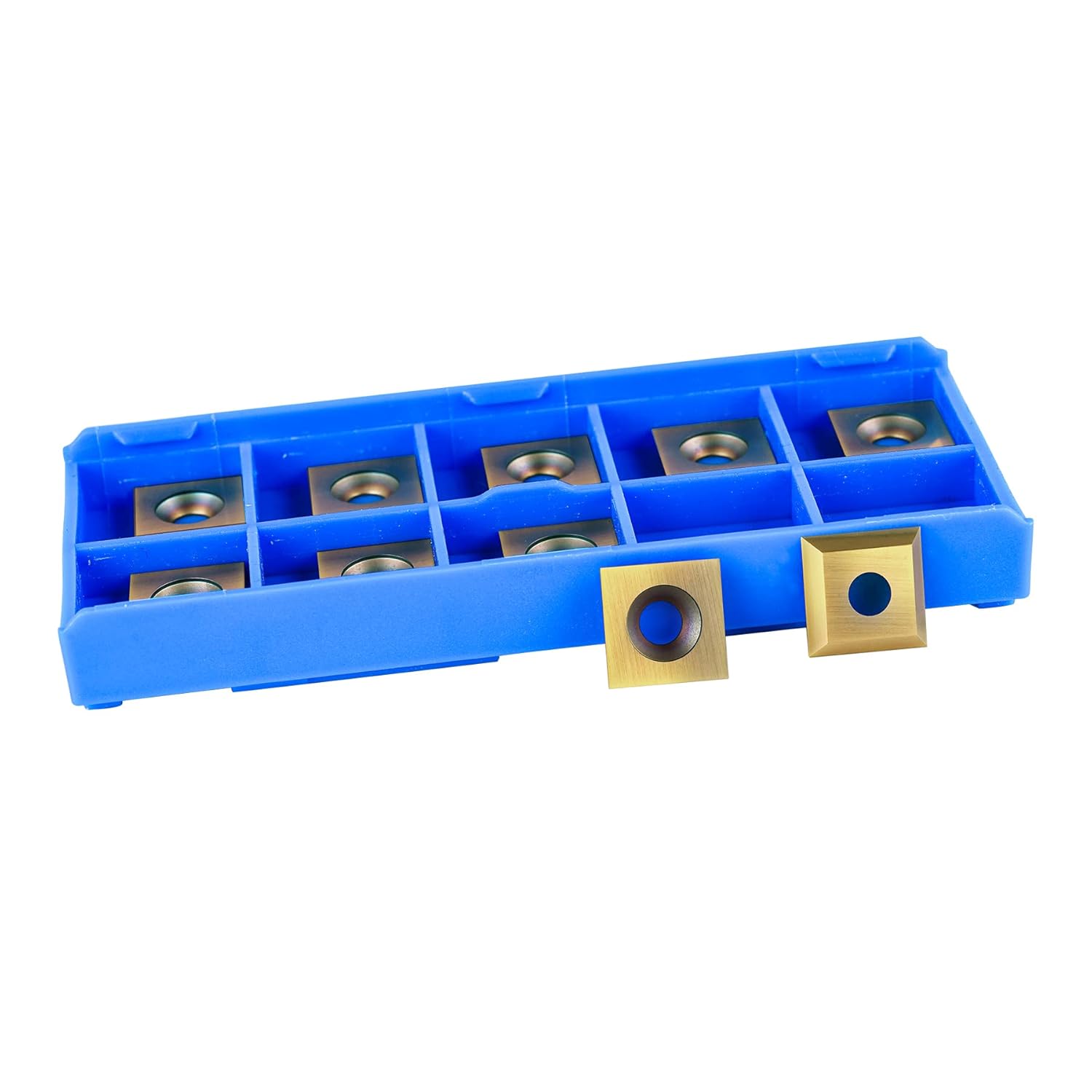 10 pcs Squres Carbide Insert Replacement ATS, Spoilboard Surfacing Router Bit 35 Degree Cutting Angle