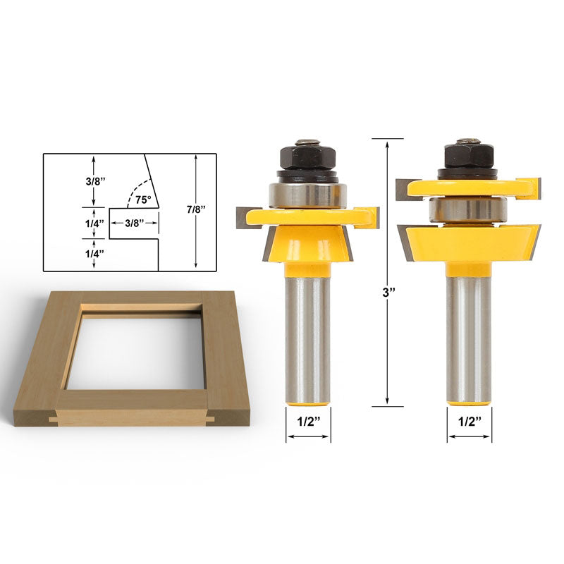 Flush Trim Template Router Bit Set
