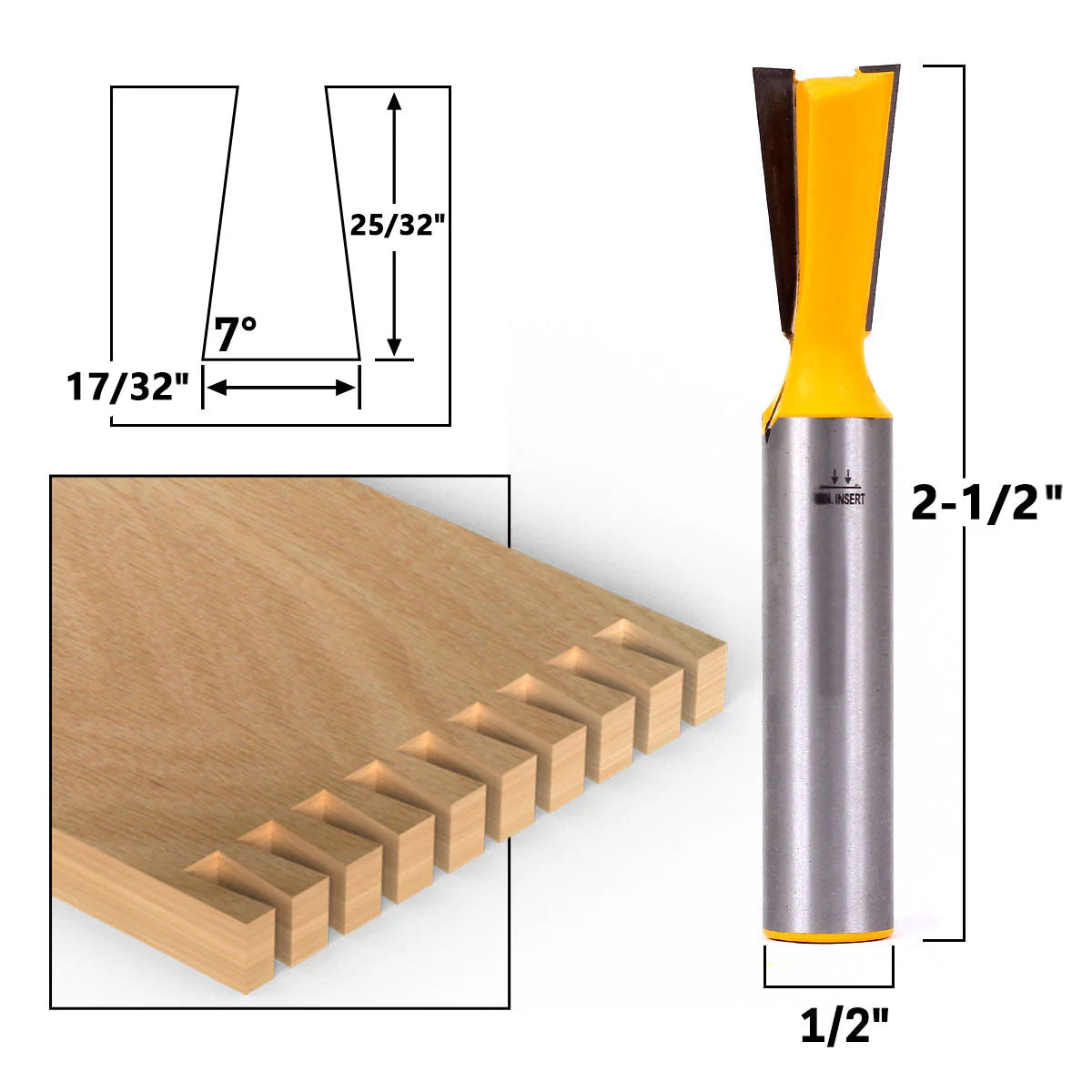 7° X 17/32