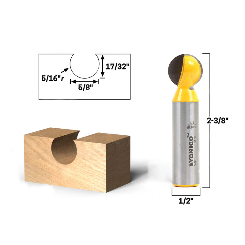 Ball End Router Bit 5/16