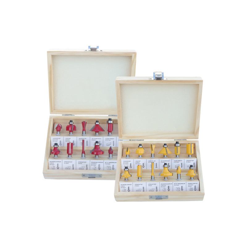 12 Piece Professional Router Bit Set, High Precision Woodworking Cutter Kit