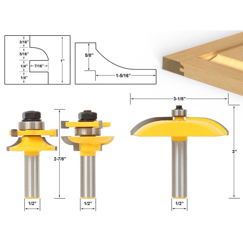 Flush Trim Template Router Bit Set