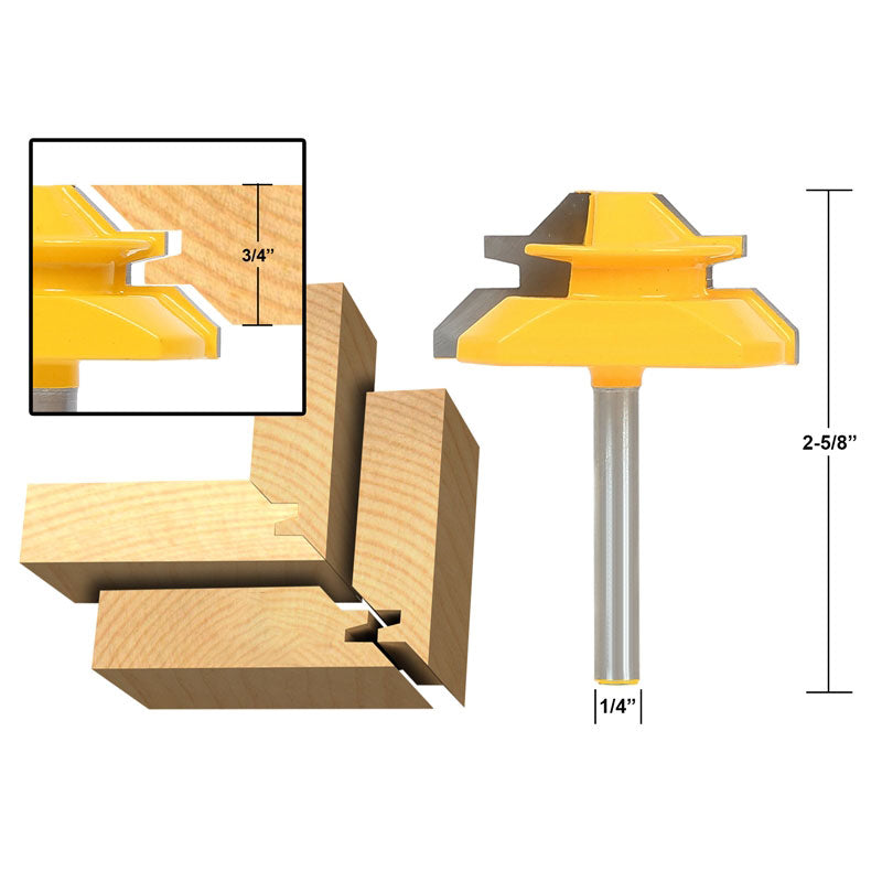 Medium Lock Miter 45° 3/4