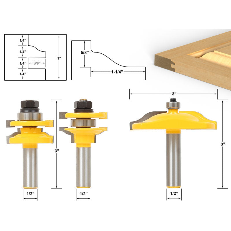 Flush Trim Template Router Bit Set