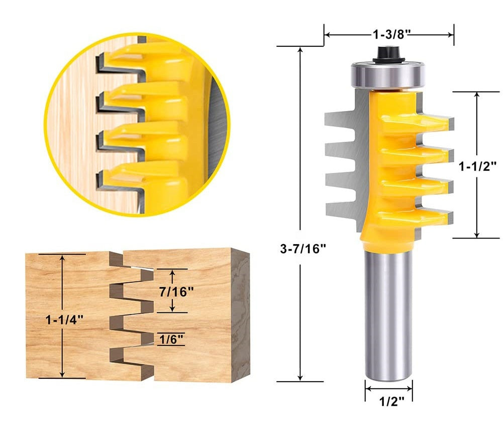 Reversible Finger Joint Router Bit 1/2