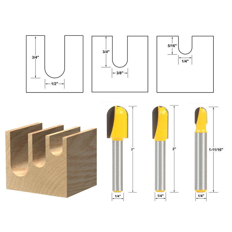 3 PCS Set 1/4