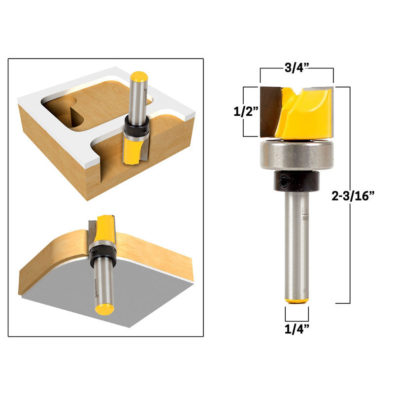 Flush Trim Template Router Bit Set