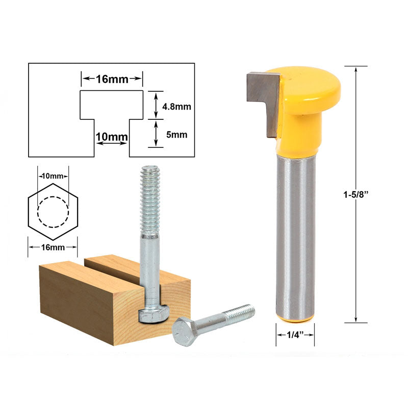 16mm T Slot 1/4