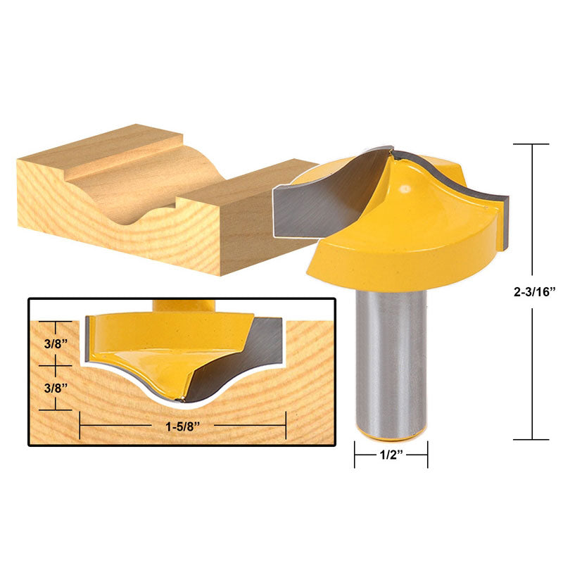Large Ogee Groove CNC & Plunge 1/2