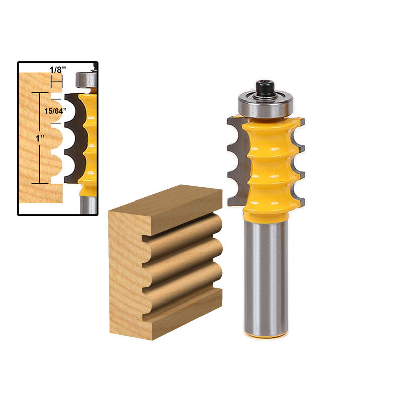 Triple Bead Column Molding Router Bit