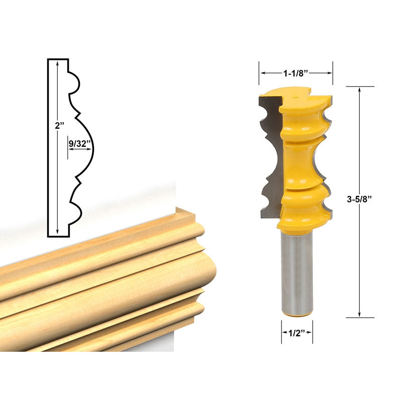 Large Elaborate Chair Rail Molding 1/2