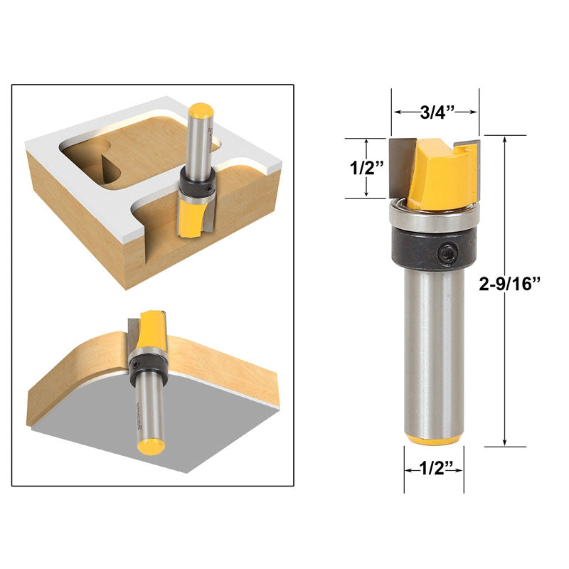 Flush Trim Template Router Bit Set