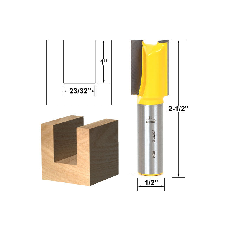 Undersized Plywood Straight Dado 23/32