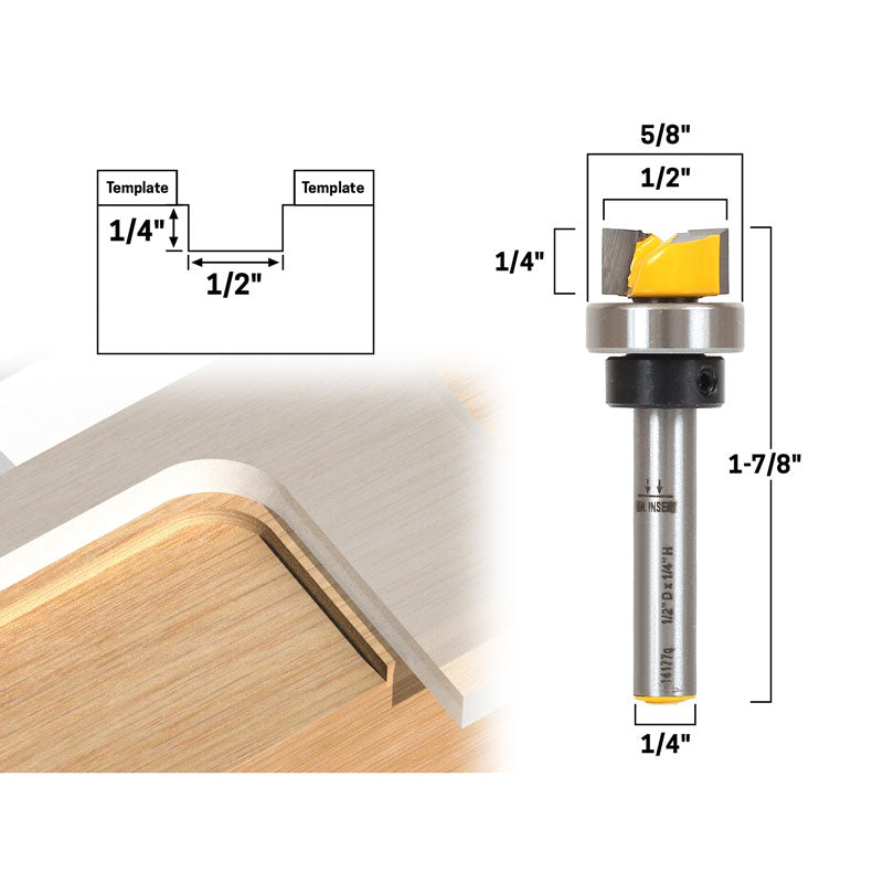 Flush Trim Template Router Bit Set