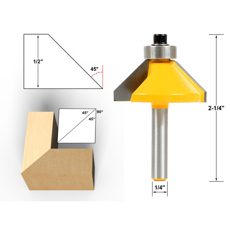 45° Chamfer & Bevel Edging 1/4