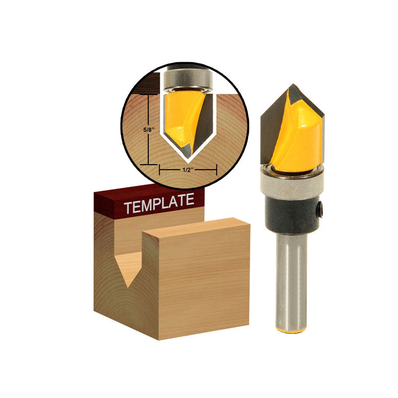 90° V Groove Router Bit 1/2