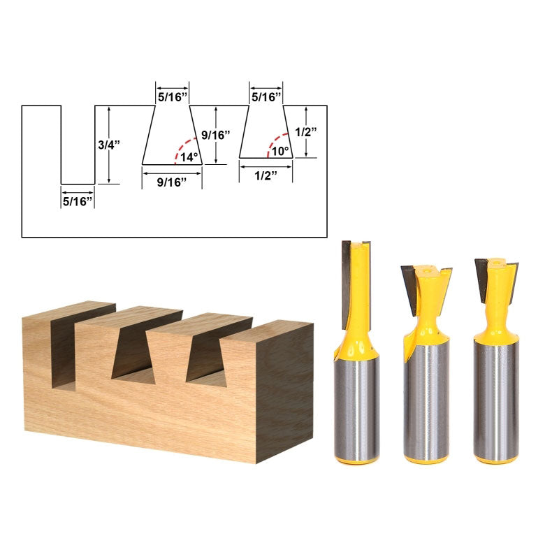 Flush Trim Template Router Bit Set
