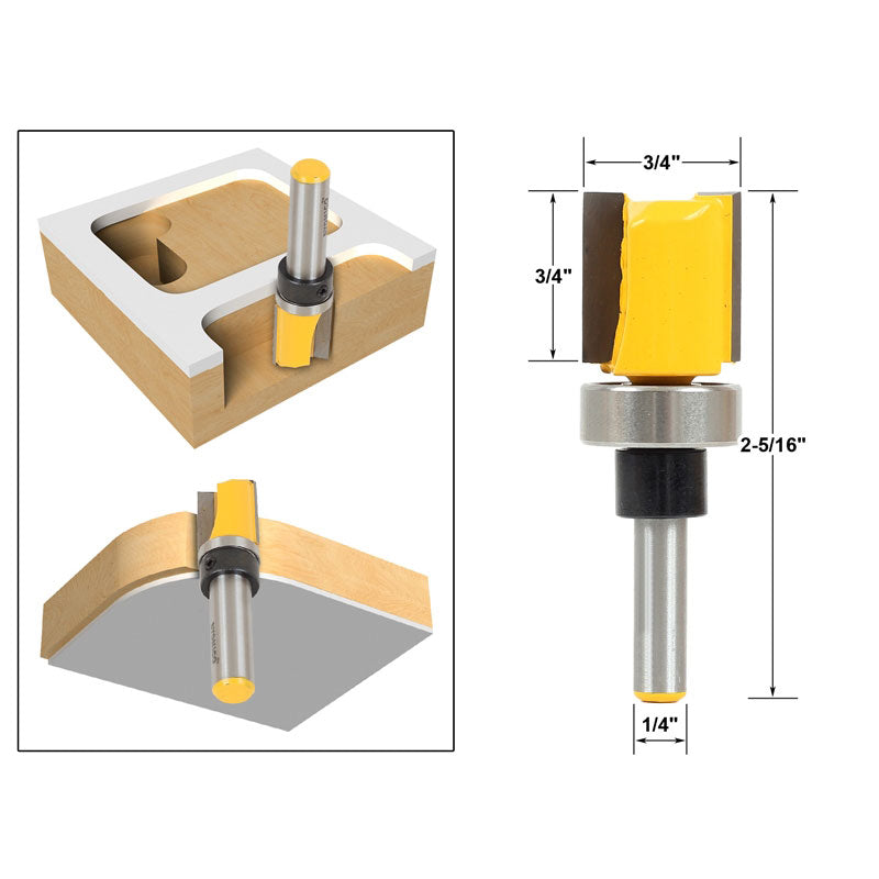 Flush Trim Template Router Bit Set