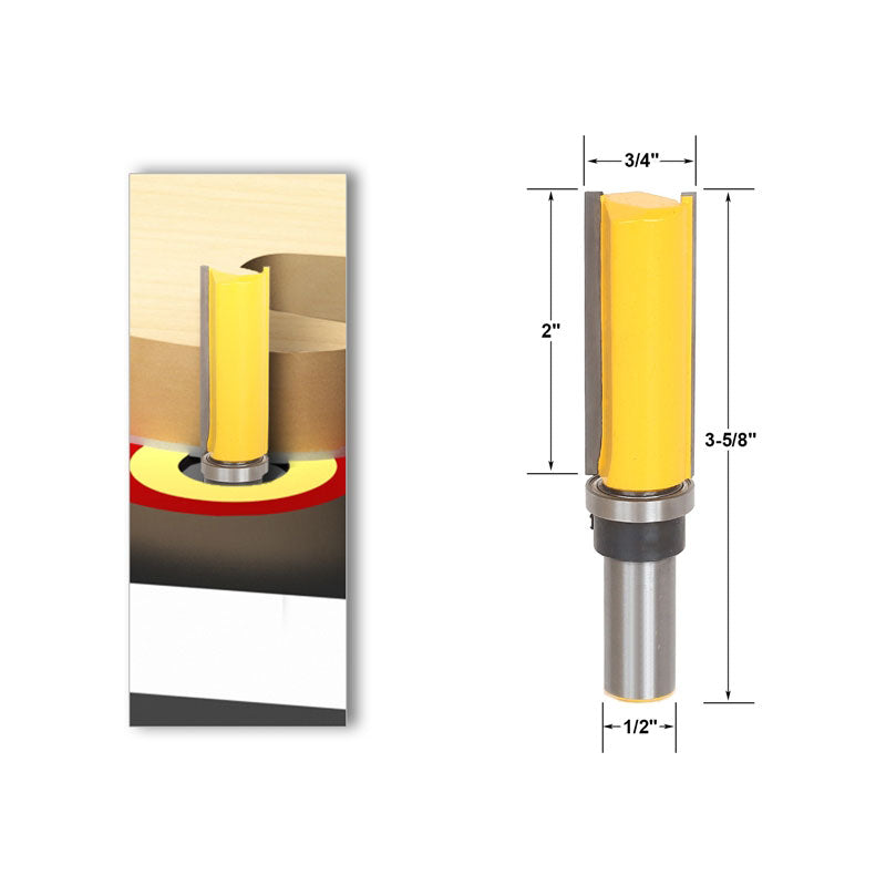 Flush Trim Template Router Bit Set