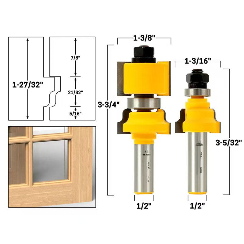 Ogee 2 Bit Window Sash 1/2