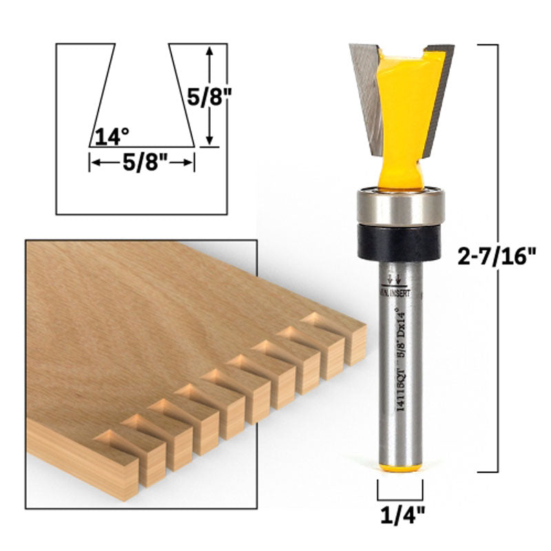 Dovetail 14 Degree X 5/8