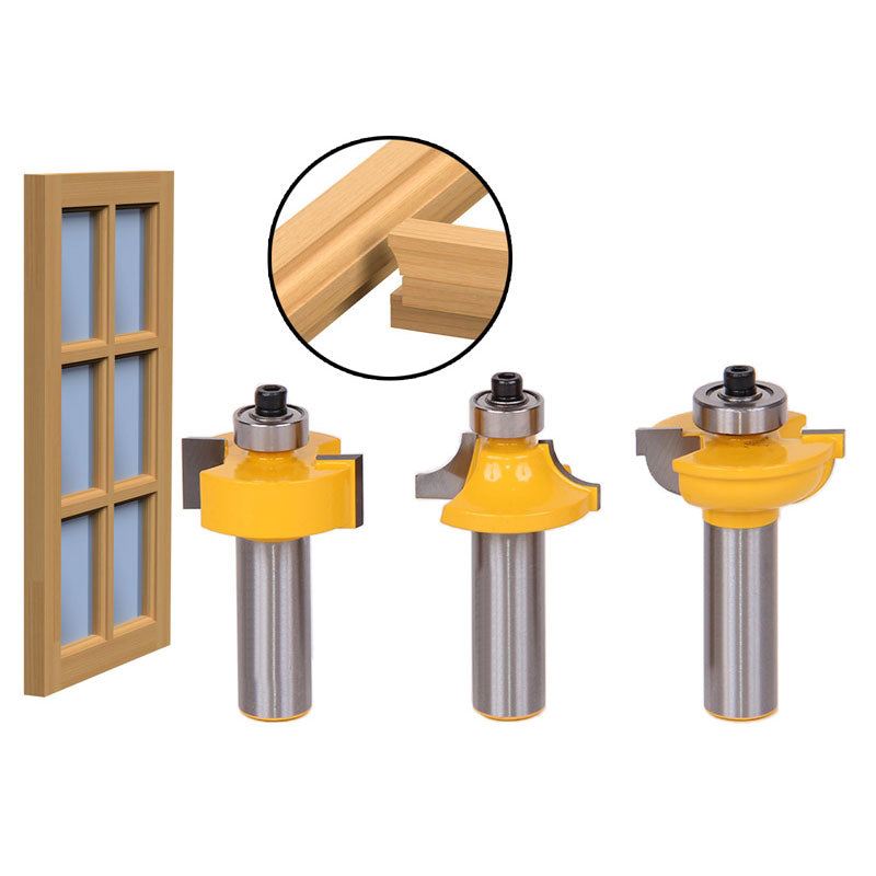 Glass Door Router Bits 3 PCS 1/2