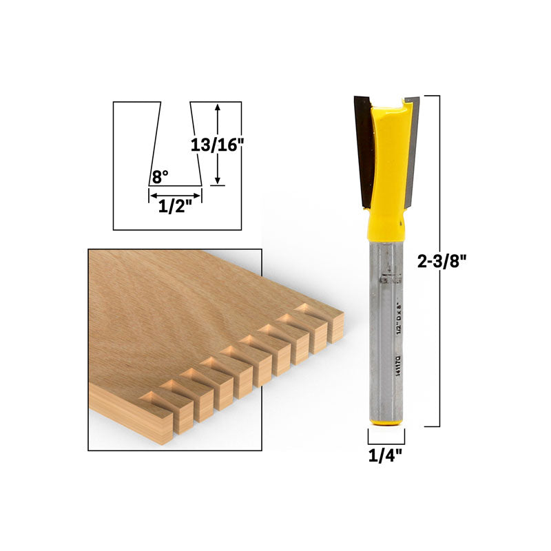 8° X 1/2