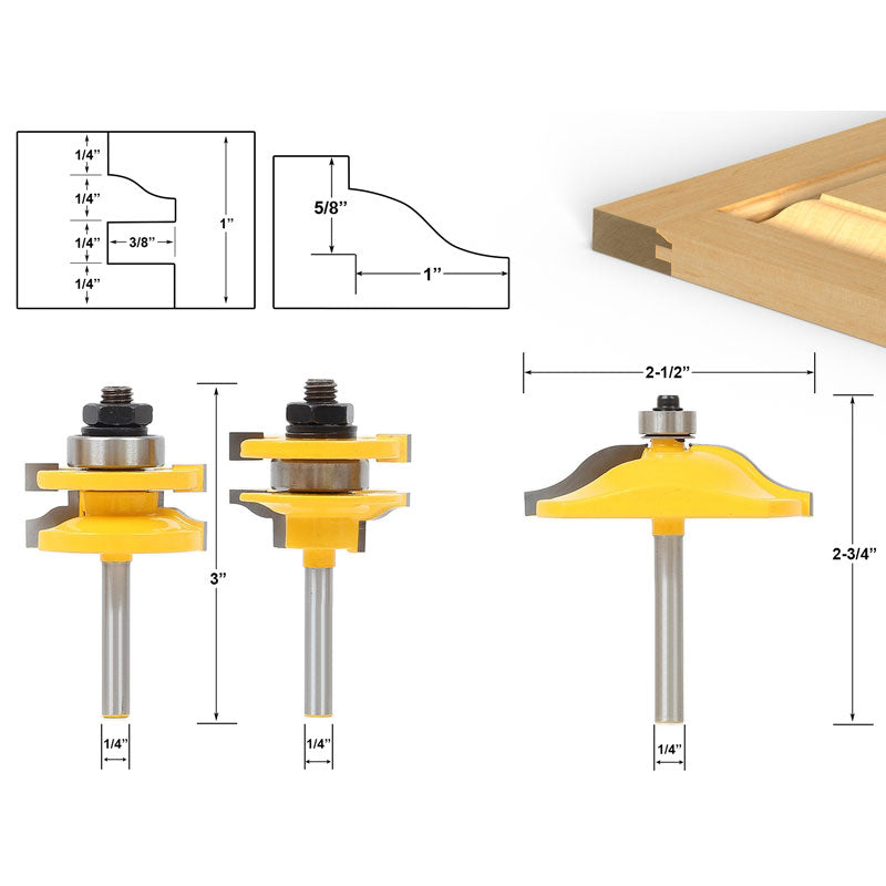 Flush Trim Template Router Bit Set