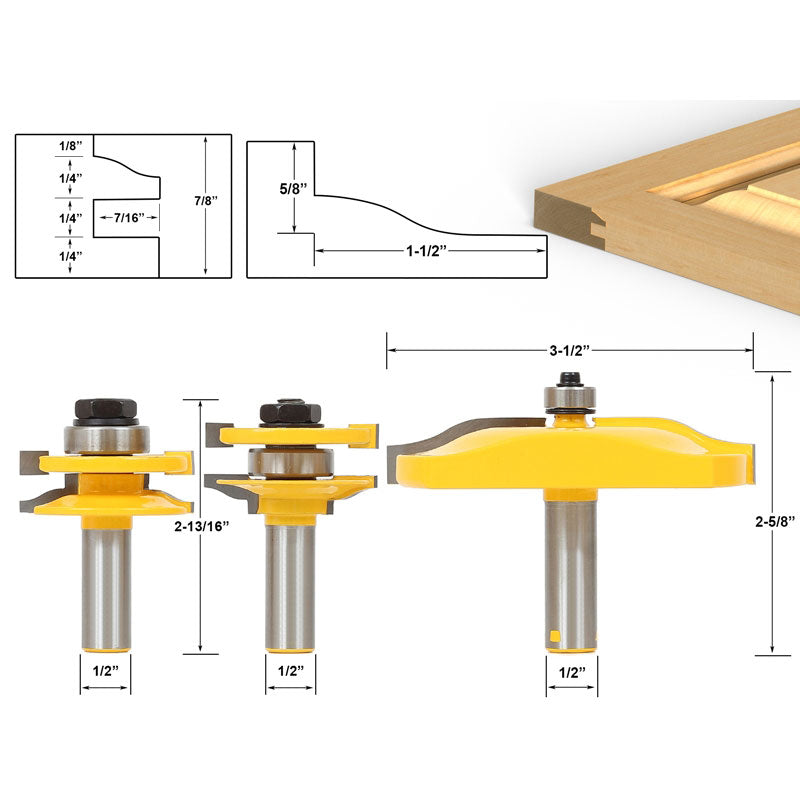 Flush Trim Template Router Bit Set
