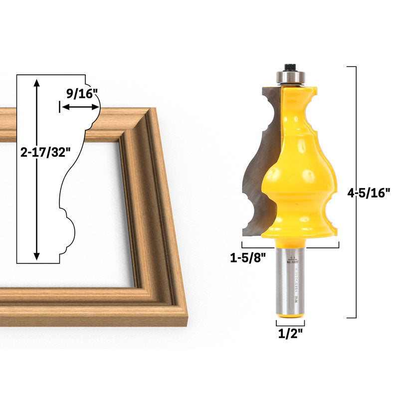 Large Elegant Picture Frame Molding 1/2