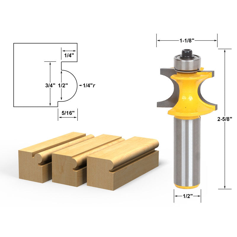 Bullnose Beading Router Bit 1/4