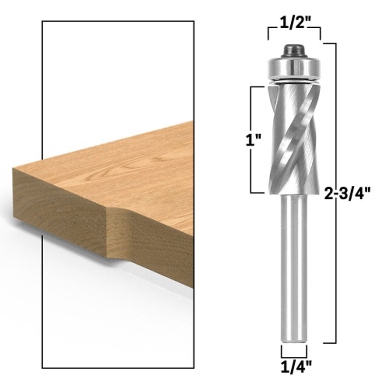 Bottom Bearing Upcut Ultra Performance Flush Trim 1