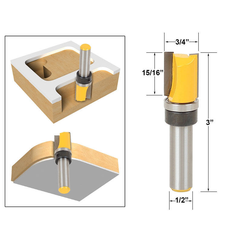 Flush Trim Template Router Bit Set