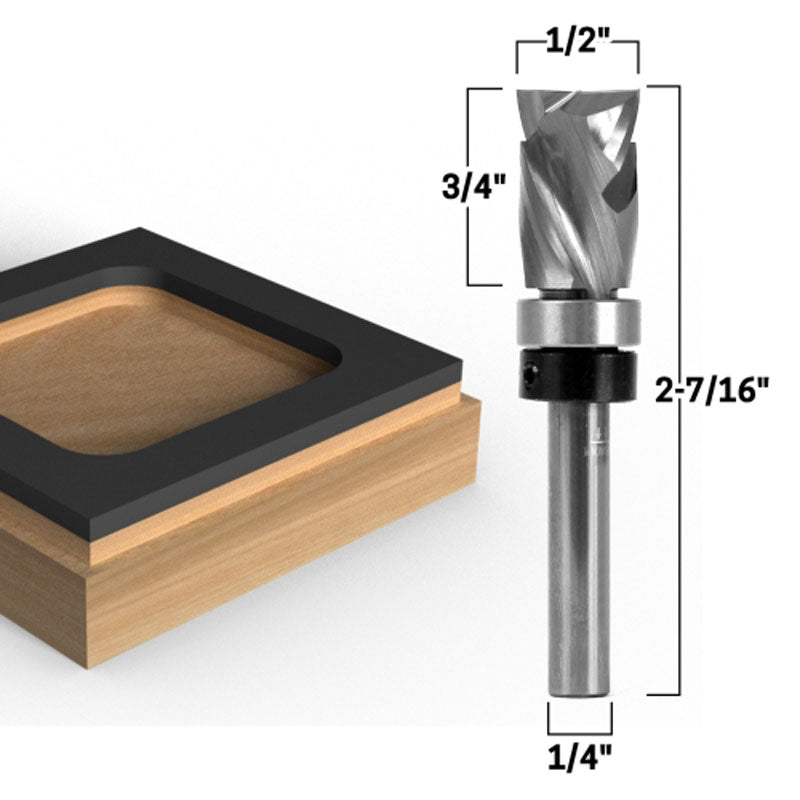 Top Bearing Ultra Performance Compression Flush Trim 1/4