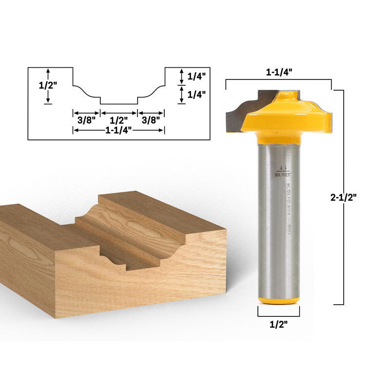 Ogee CNC Cabinet Door Rail & Stile 1/2