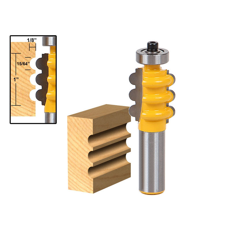 Triple Flute Column/Face Molding Small 1/2